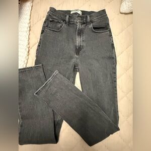 Abercrombie & Fitch Gray slim Straight Leg Jeans LONG